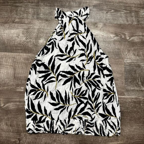 Fever Leaf Print Halter Neck Tank Top Size Large - Picture 7 of 7